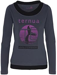Ternua Korat Camiseta, Mujer, Negro (Whales Grey / Black), XL