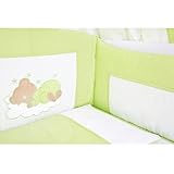 Babyzimmer Felix in akaziengrau 10 tlg. mit 3 türigem Kl. + Set Sleeping Bear grün - 7