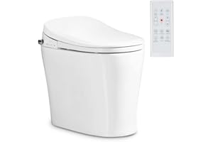Nashi - Toilette japonaise | Toilettes avec bidet | Conception sans réservoir interne | avec lumière de courtoisie | Siège chauffant, eau chaude et séchage | WC japonais intelligent | Yaiza Pro