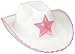 Produktbild Rhode Island Novelty HACOWWP White Felt Cowgirl Hat with Pink Star