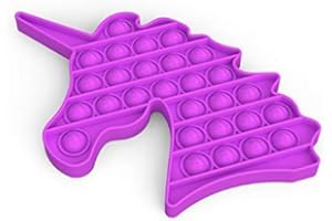 EASTRONIC Pop It - Bubble Fidget Toy - Jeu antistress relaxant pour adultes et enfants (Forme: Licorne, Couleur: Vert)
