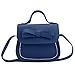 Produktbild Time COVER Damenmode Kindertasche, Einfache Schleife Dekoration Umhängetasche Kinder Messenger Bag Geldbörse Einfarbige Handtasche Geeignet für Hochzeiten, Partys, Hochzeiten, Reiseanlässe (Blau)