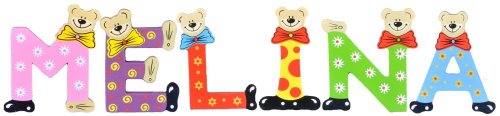 Playshoes Kinder Holz-Buchstaben Namen-Set MELINA - sortiert