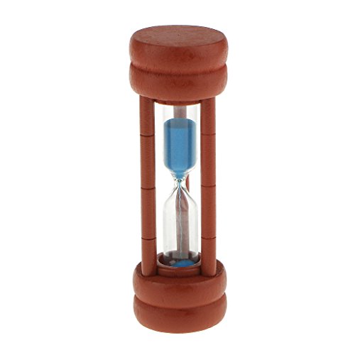 Kastanienbraunen Holz Sanduhr Sandglass Sand Timer Sanduhr Küche Timer Blau – 2 Minuten - 2
