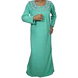 Indiatrendzs Women Fleece Nighty Full Sleeve Nightwear Nightgowns