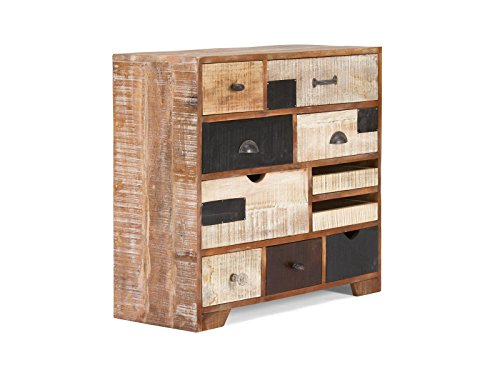 massivum Kommode Savanna 90x81x35 cm Mango braun lackiert