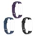 Produktbild Letsfit Ersatzbänder für Fitness Tracker ID130HR, Verstellbare Ersatzgurte Ersatzriemen, 3 pcs (schwarz, grau, lila) (schwarz+grau+lila) MEHRWEG