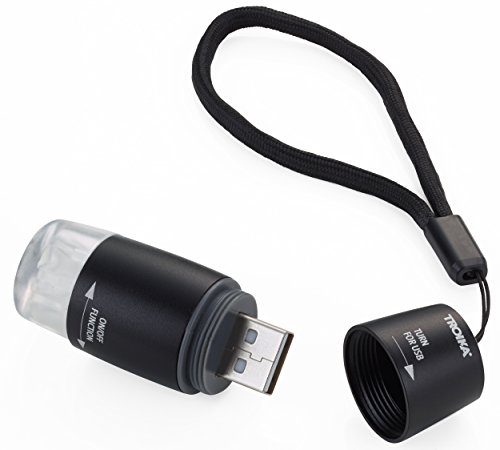TROIKA USB LIGHT TOR80/BK TASCHENLAMPE – LED-Taschenlicht mit Band – weißes Licht – Blinklicht-Funktion – wiederaufladbar über USB – Überlade-/Tiefentladungsschutz – schwarz – das Original von TROIKA - 3