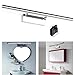 Produktbild GreenSun LED Lighting 7w 55cm Bilderleuchte einstellbar Edelstahl 30SMD 5050 Spiegellampe Mit Schalter Spiegelleuchte Bad Leuchte Wandlampe Badzimmerlampe LED Spiegellicht Badlampe Kaltweiß