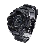 VJGOAL Unisex Uhren, Damen und Herren Schwarz Cool Elektronische Uhr Armbanduhren Watch Sportuhr