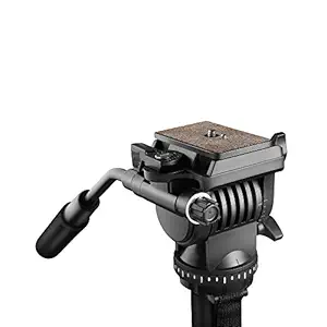 DIGITEK DVH 001 Video Fluid Head | Lightweight with Flat Base | Supports Multiple Tripods & Monopods (Load Capacity-5 Kgs) (DVH-001PRO)