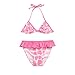 Produktbild Baby Bademode,Binggong Infant Kid Mädchen Herz Floral Geraffte Badebekleidung Badeanzug Bikini Set Outfits Baden Schwimmanzug Baby Badebekleidung (152CM, Rosa)