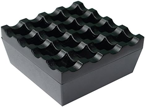 XIANG Yang® Creative Metal 16 Hole Space Large Vintage Matte Ash Tray Ashtray with Lid, Zinc Alloy, Sand black