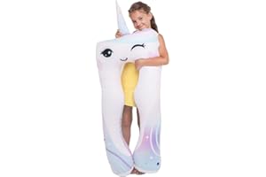 ‎MAKOSAS MAKOSAS KomfortKissen Gesundheit Kinder Kissen für Bett Schlafen | Anti-Stress | ADHS Kissen Kinder(Einhorn)