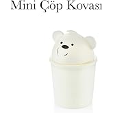 Masa&uuml;st&uuml; &Ccedil;&ouml;p Kovası Mini &Ccedil;&ouml;p Kutusu Tezgah&Uuml;st&uuml; Qlux Bpa İ&ccedil;ermez