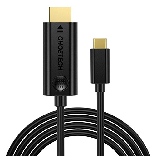 USB C auf HDMI Kabel (6ft/1.8M), CHOETECH USB Typ C zu HDMI Kabel (Thunderbolt 3 kompatibel) 4K 30Hz für Galaxy S8/S8 Plus, 2016 MacBook Pro, 2015 MacBook, ChromeBook Pixel (Nicht für 2017 MacBook Pro/iMac) - 2