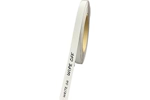 BEAVERSWOOD Gloss White Magnetic Easy Wipe Racking Strip 10mm Wide x 0.8mm Thick x 10M Long - Magnetic Tape
