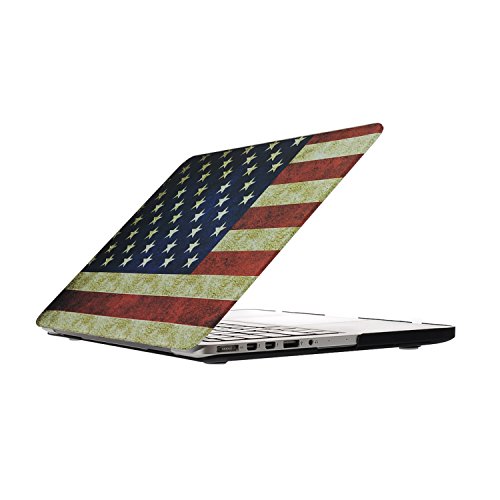 Macbook Pro 13 Retina Hülle,TECOOL [Ultra Slim Serie] Plastik Hartschale Schutzhülle Snap Case für Apple MacBook Pro 13,3 Zoll – US Flagge - 4