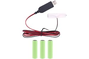 MORNINGMO LR6 AA Eliminador de batería USB Cable de fuente de alimentación reemplazar 1-4pcs 1.5V AA Batería 9v Baterías
