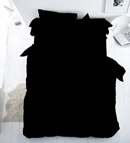 Egyptian Cotton 200 Thread Count Duvet Cover Set | Sleep&amp;Beyond (King, Black)