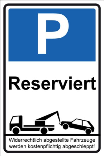 Parkverbot Parken verboten Schild Schilder -61s- Feuerwehrzufahrt StVO 29,5cm * 20cm * 2mm, mit 4 Eckenbohrungen (3mm) inkl. 4 Schrauben - 3