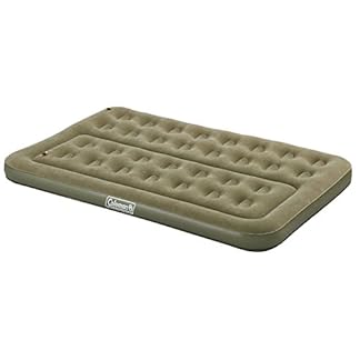 Coleman airbed comfort bed compact double camping mat flocked air bed inflatable air mattress double blow up bed for indoor and outdoor use 189 x 120 x 17 cm supports max 295 kg