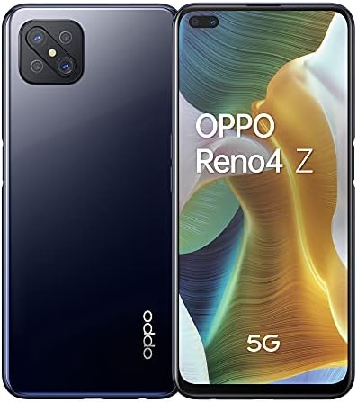 OPPO Reno4 Z Smartphone 5G, 184g, Display 6.57" FHD+ LCD, 4 Fotocamere 48MP, RAM 8GB + ROM 128GB non Espandibile, Batteria 4000mAh, Ricarica Rapida, Dual Sim, [Versione Italiana], Ink Black