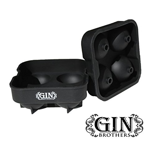 XXL-Eiskugelform für 4 Eiskugeln mit 4,5 cm Durchmesser und 2er Pack XXL-Eiswürfelform für je 8 Eiswürfel, 100 % BPA frei, Lebensmittelecht 5×5 cm Eiswürfel, riesige Eiswürfelform, kühlt X-tra lange, verwässert nicht - 4