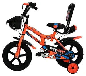 ROCKSTAR 14 inch Sports Kids Cycle for Boys & Girls 3 to 5 Years with Training Wheels