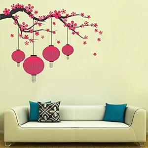 Decor Villa Vinyl Landscapes Wall Sticker (58 x 48 cm, Multicolour)