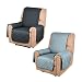 Produktbild KINLO wasserfest Sesselschoner Anti-Rutsch Schonbezug mit Armlehnen Doppelseitig Sesselauflage Sesselschutz 1 sitzer Sofa Matte für Hunde/ Katzen 177cm*56cm (dunkel blau / hell blau)