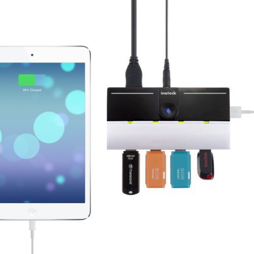 Inateck 5-Port USB3.0 Hub (4-Port, 1-Ladeport für Samsung Tabletrechnern, Apple iPad und Smartphone mit Netzadapter) und USB 3.0 Kabel schwarz (Zubehör) - 7