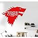 Produktbild New Removable Game of Thrones Wolf Wandtattoo Stark Winter kommt Art Vinyl Home Wandaufkleber Wohnzimmer Aufkleber 55x50 cm