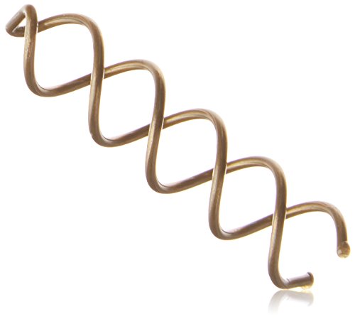 Pretty Hair Spiral Grip, Golden - Pack of 2