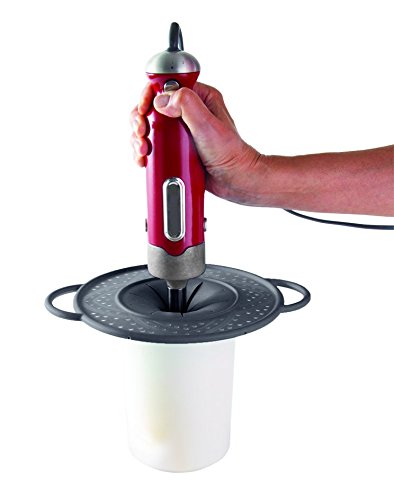 Haushaltsdose Spritzschutzdeckel Durchmesser 25 cm für alle Arten von Schüsseln und Töpfe geeignet – grau - 4