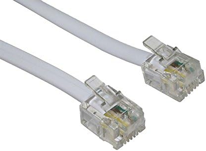 High Performance Serena - ADSL RJ11 to RJ11 Cable | For BT ADSL High Speed Broadband Router Connection Lead Wire | Male to Male - RJ11-5