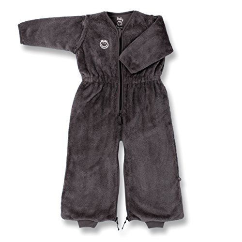 Baby Boum Unisex Baby 85cm Long 3-in-1 Sleeping Bag and Jumpsuit with Removable Sleeves Charcoal Grey 6-24 months