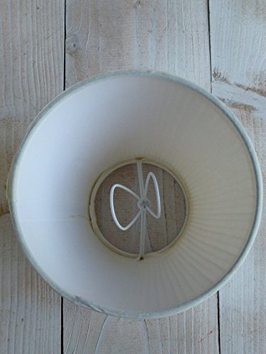 Lampenschirm Landhaus Aufsteckschirm Vintage Klemmschirm Stoff Plissee beige - 3