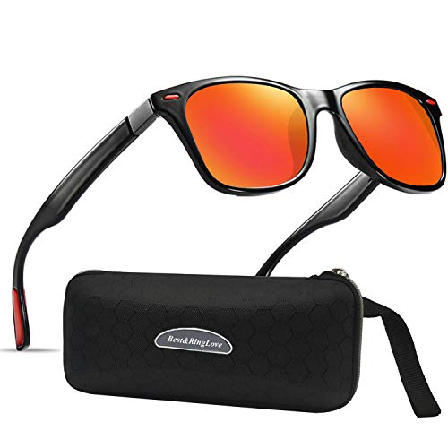 Perfectmiaoxuan Gafas de sol polarizadas Hombre Mujere Lujo Retro/Aire libre Deportes Golf Ciclismo Pesca Senderismo 100% protección UVA gafas unisex golf conducción Gafas gafas de sol (o1range)
