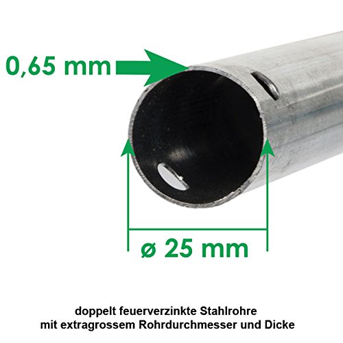 6m² Gewächshaus mit Stahlfundament Garten Treibhaus Tomatenhaus Pflanzenhaus Frühbeet Foliengewächshaus - 3