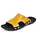Produktbild fankou der Sommer Männer Ziehen und Rutschfeste Badeschuhe Sandalen Hausschuhe Sommer Trend Kraftpapier, 43, Gelb