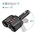Price comparison product image Rocketek 3 QC 3.0 USB Car Charger, Dual Sockets Cigarette Lighter Splitter.90W 12V/24V DC Outlet Multi Adaptor for Mobile Phone Tablet GPS Dash Cam Samsung Tomtom for Truck, SUV, off-road, Bus etc