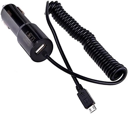 Car Charger 2.1A，Goodlucking Micro USB Ultra Rapid Car Charger For Samsung Galaxy S7 S6 S5 S3 S4 Note 2 Note 3 Note 5 Coiled Cable (Black)