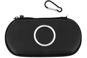 MagiDeal Sac De Transport Coque De Protection, Accessoires Pour Psp, Coque Rigide Housse De Transport Sac Pochette Con Mousqueton Amovible , Housse Pochette Pour Psp 1000 2000 3000 Slim - Noir