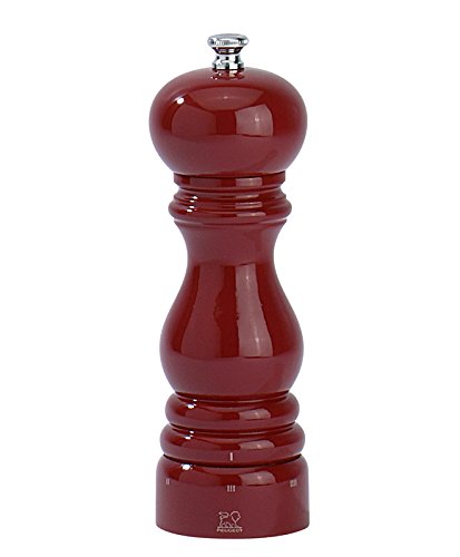 Peugeot 23584 Paris Pfeffermühle Holz, 5,7 x 5,7 x 18 cm, rot lackiert