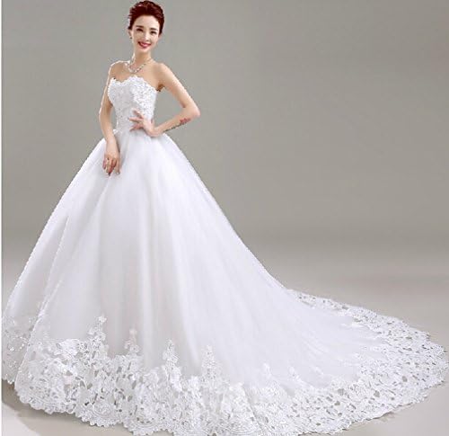 Marble Wedding Dress Lace Bridal Bride Wedding Dress Slim Princess Wedding Dress,A,XL
