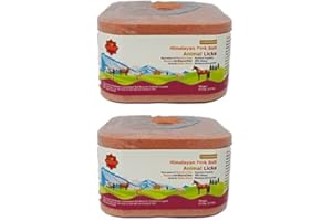 THE WORLDWIDE MINT 2x Compressed Himalayan Animal Horse Lick 2.5 KG | Natural Pink Salt, N with strong hanging Rope Suitable for all Animals 2.5 kg Salt l Product from Pakistan