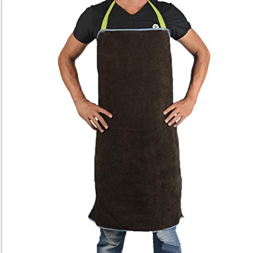 XXLHH Tablier de Soudure Vêtements de Protection Costume de Soudage Anti-brûlure,Marron,70 * 90cm