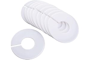 Bamboopack Lot de 20 séparateurs ronds pour penderie Blanc 8,9 cm
