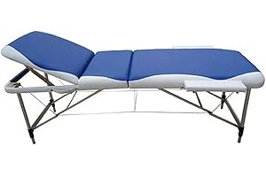 Teqler Klappbare Untersuchungsliege «Sentosa» blau-weiß